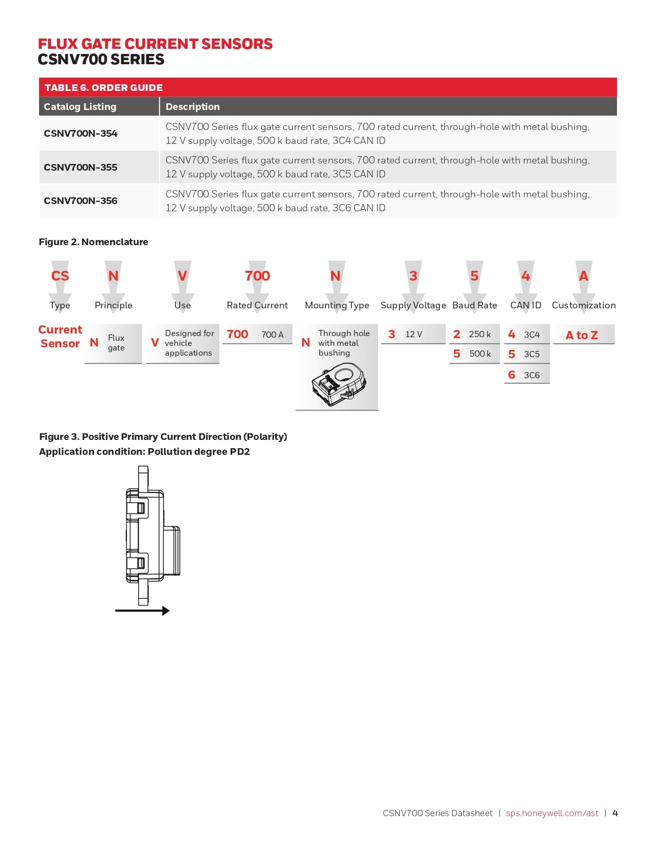 霍尼韦尔（Honeywell） CSNE 700N 电流传感器
